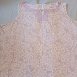 Basic Editions Purple and White Tank Top